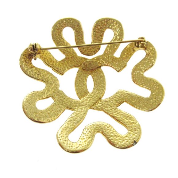 Chanel Flower Brooch Pin Gold 95P 34176 - Picture 3 of 5